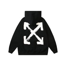 Off White hoodie Cartoon graffiti arrow pattern fleece hoodie