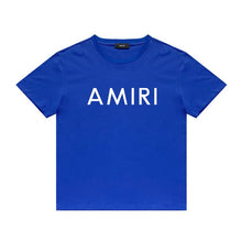 Amiri T Shirt Letter Print Casual Hip Hop round Neck Short Sleeve T-shirt
