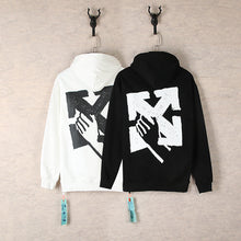 Off White hoodie palm arrow print hoodie