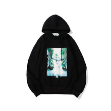 Off White hoodie speed bump landscape illustration fleece hooded