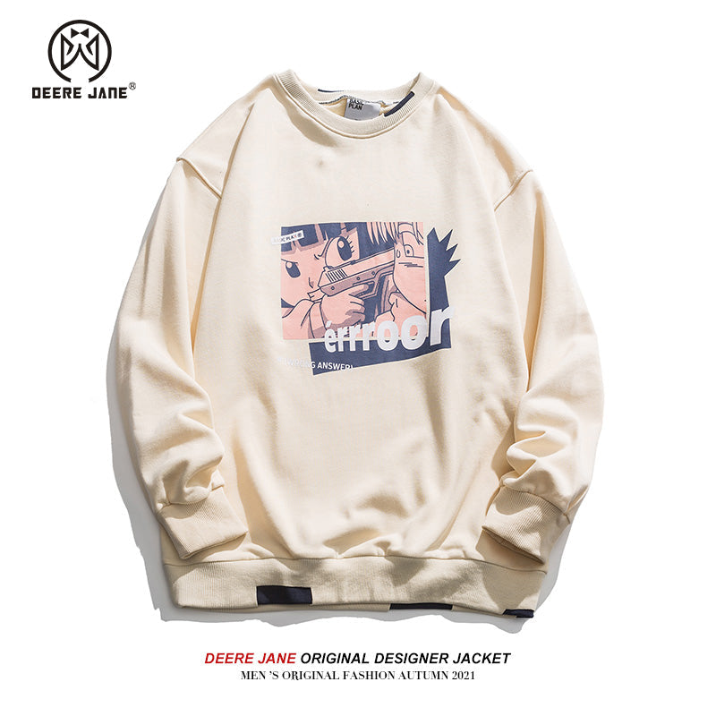 Men Pullover Hoodie Sweater Men's Loose All-Matching and Handsome