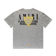 Amiri T Shirt Printed Casual Hip Hop High Street round Neck Short Sleeve T-shirt