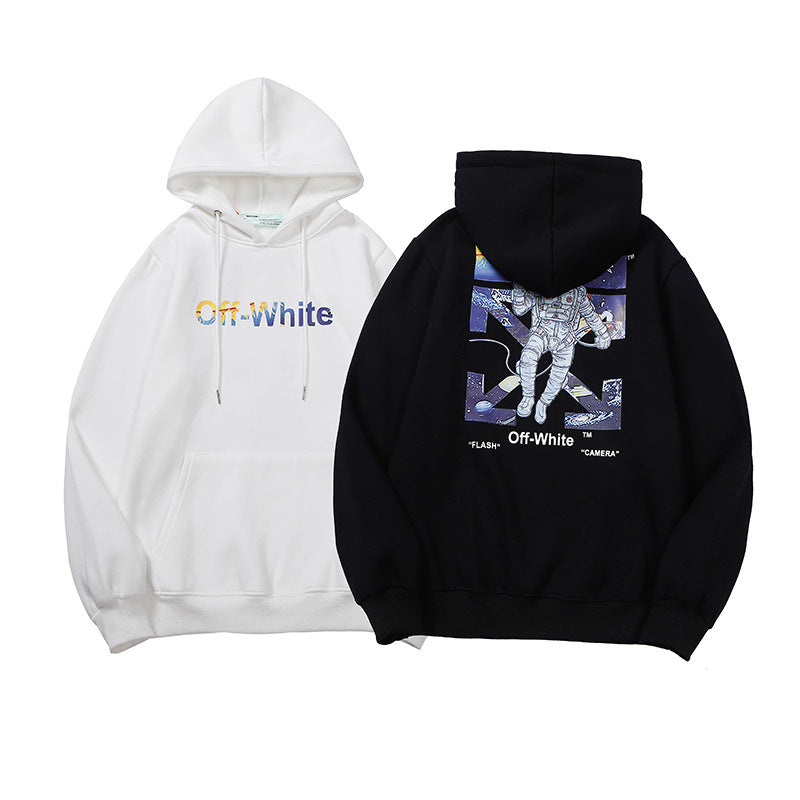 Off White hoodie space astronaut arrow fleece hooded