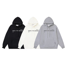 OW simple letter pattern hooded sweater