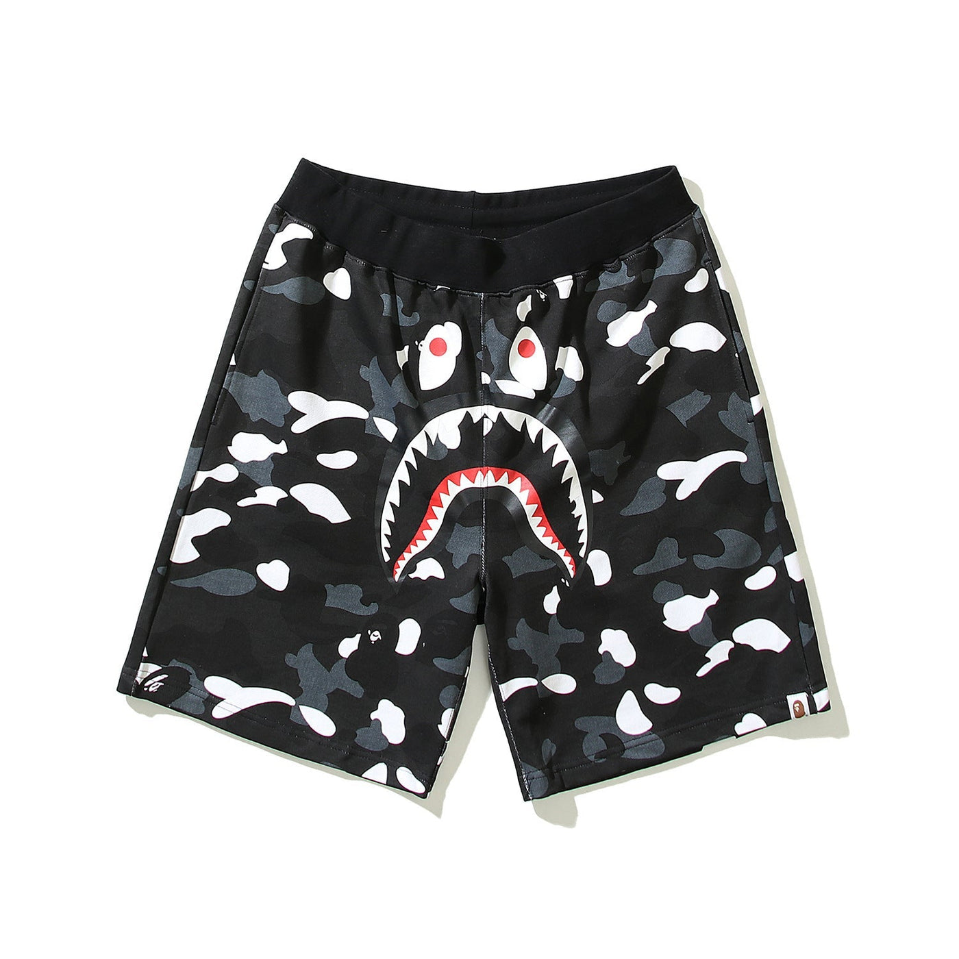 Bathing ape Bape Shorts camouflage luminous shark terry straight beach pants
