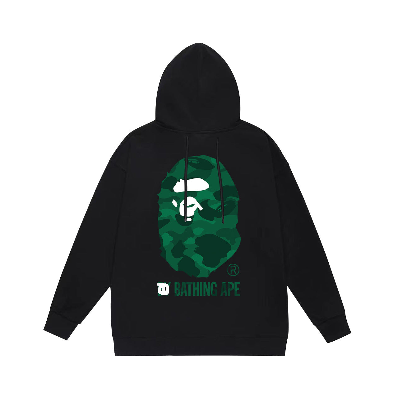 Bathing Ape Bape Hoodie Autumn/Winter Letter Print Loose Hoodie Pullover Ape Sweater