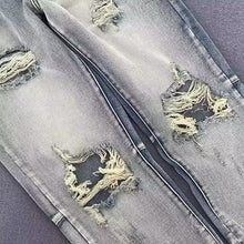 Men Jeans Split Ripped Jeans