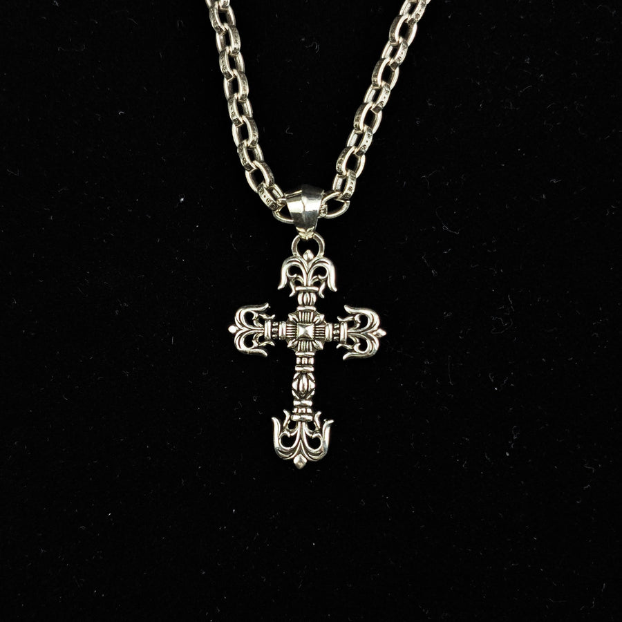 Chrome Hearts Necklace Men's and Women's Sterling Silver Vintage Large Pendant