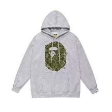 Bathing Ape Bape Hoodie Autumn/Winter Letter Print Loose Hoodie Pullover Ape Sweater