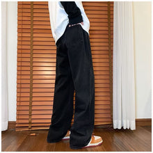 Men Jeans Straight Jeans Spring Retro Washed Loose Casual Trousers