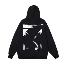 OW graffiti arrow print pattern pullover hooded sweater