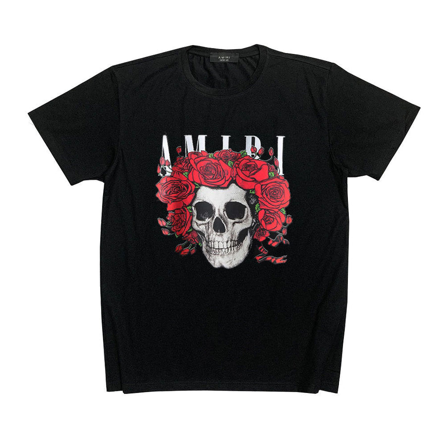 Amiri T Shirt Short Sleeve Letter Print Casual Hip Hop T-shirt Men