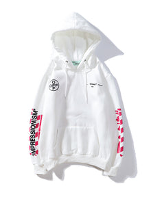 Off White hoodie dyed graffiti pink arrow hooded