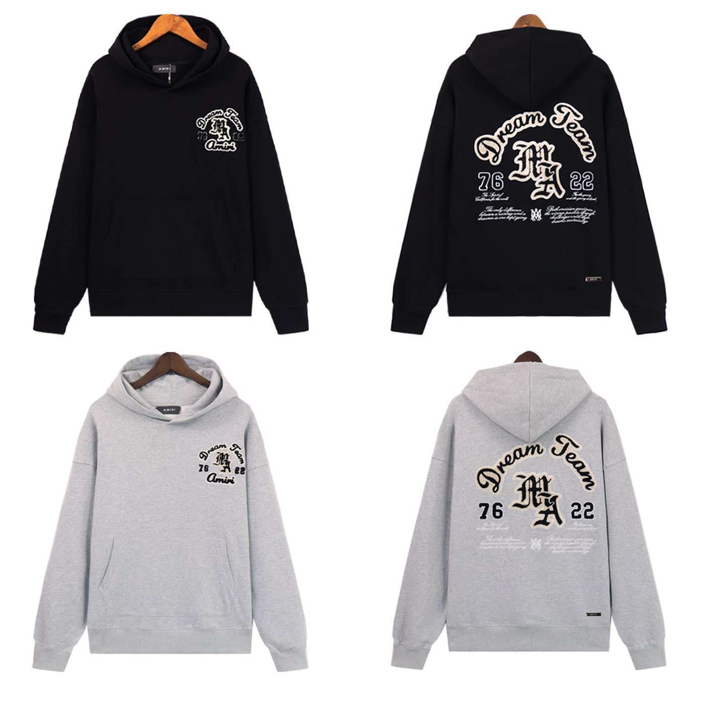 Amiri Hoodie AMI Letter Pullover Hooded Sweater Men and Women