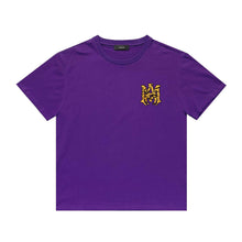 Amiri T Shirt Tiger Pattern Letter Print Casual round Neck Short Sleeve T-shirt