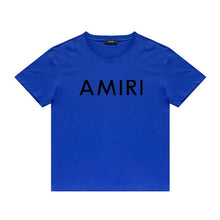 Amiri T Shirt Letter Print Casual Hip Hop round Neck Short Sleeve T-shirt