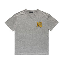 Amiri T Shirt Tiger Pattern Letter Print Casual round Neck Short Sleeve T-shirt