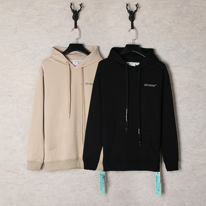 OW basic arrow pattern hooded sweater