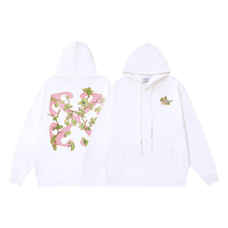 OW Plant Series Arrow Pattern Hooded Sweater