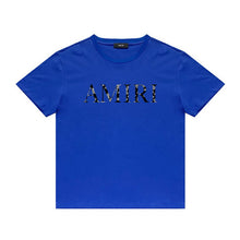 Amiri T Shirt Lettered Casual Hip Hop round Neck Short Sleeve T-shirt