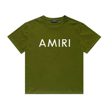 Amiri T Shirt Letter Print Casual Hip Hop round Neck Short Sleeve T-shirt