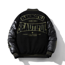 Men Vintage Jackets Motorcycle Jacket Padded Baseball Suit Embroidered Flight Suit Jacket