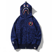 Bathing Ape Bape Hoodie Camouflage Shark Head Zipper