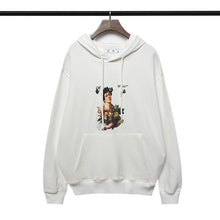 Off White hoodie woman bouquet basket pattern arrow hooded