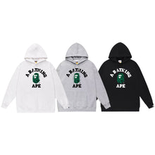 Bathing Ape Bape Hoodie Autumn/Winter Letter Print Loose Hoodie Pullover Ape Sweater