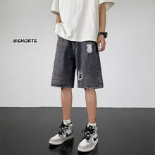 Men Jeans Ripped Denim Shorts Men's Summer Retro Casual Pants