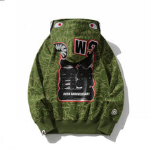 Bathing Ape Bape Hoodie Camouflage Shark Head Zipper