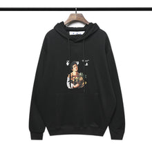 Off White hoodie woman bouquet basket pattern arrow hooded