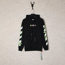 Off White hoodie embroidered plant leaf arrow hooded