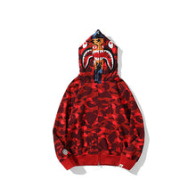 Bathing Ape Bape Hoodie Camouflage Shark Tiger Head Double Hat Sweater