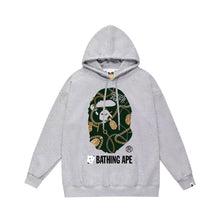 Bathing Ape Bape Hoodie Autumn/Winter Letter Print Loose Hoodie Pullover Ape Sweater