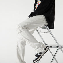 Men Jeans Ripped Straight Jeans Fall/Winter plus Size Slim Fit Trousers