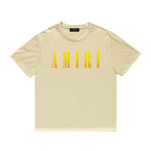 Amiri T Shirt Gradient Letter Flower Casual Short Sleeve T-shirt