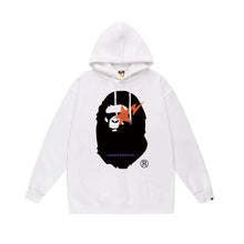Bathing Ape Bape Hoodie Autumn/Winter Letter Print Loose Hoodie Pullover Ape Sweater