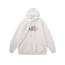 Off White hoodie Curved Arrow Pattern Fleece Sleeve Hood