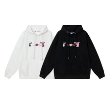 Off White hoodieOW 3D stereo pink arrow pattern hooded fleece