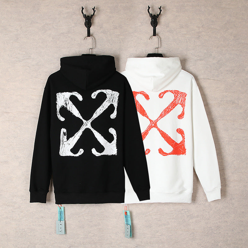 Off White hoodie Autumn/Winter Letter Arrow Pattern