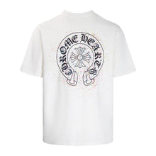 CHH Heart T Shirts Summer Horseshoe Print Short Sleeve T-Shirt