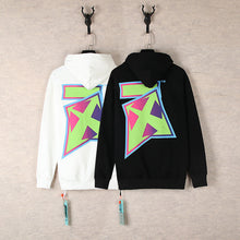 Off White hoodie thunderbolt monogram print hoodie