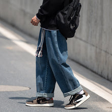 Men Jeans Spring and Autumn plus Size Loose Straight Oversize Wide Leg Pants