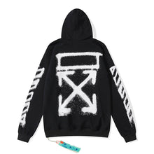 OFF Splash Ink Graffiti Pullover Hooded Sweater