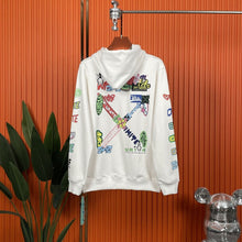 Off White hoodie Colorful graffiti Arrow Pattern Pullover Hood
