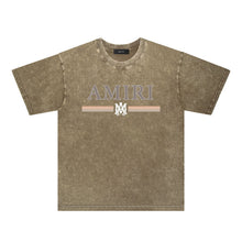 Amiri Washed Distressed T Shirt Printed Trendy Pure Cotton