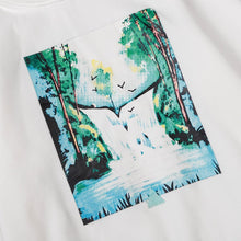 Off White hoodie speed bump landscape illustration fleece hooded