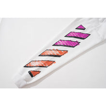 Off White hoodie pink orange gradual change arrow pattern hooded