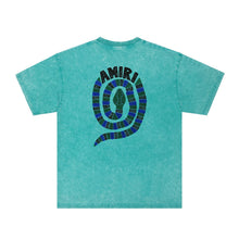 Amiri Washed Distressed T Shirt Printed Trendy Pure Cotton